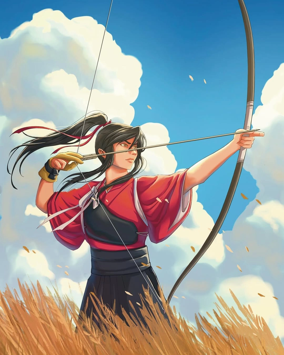 Ilustración de la baraja Xian Libre agosto